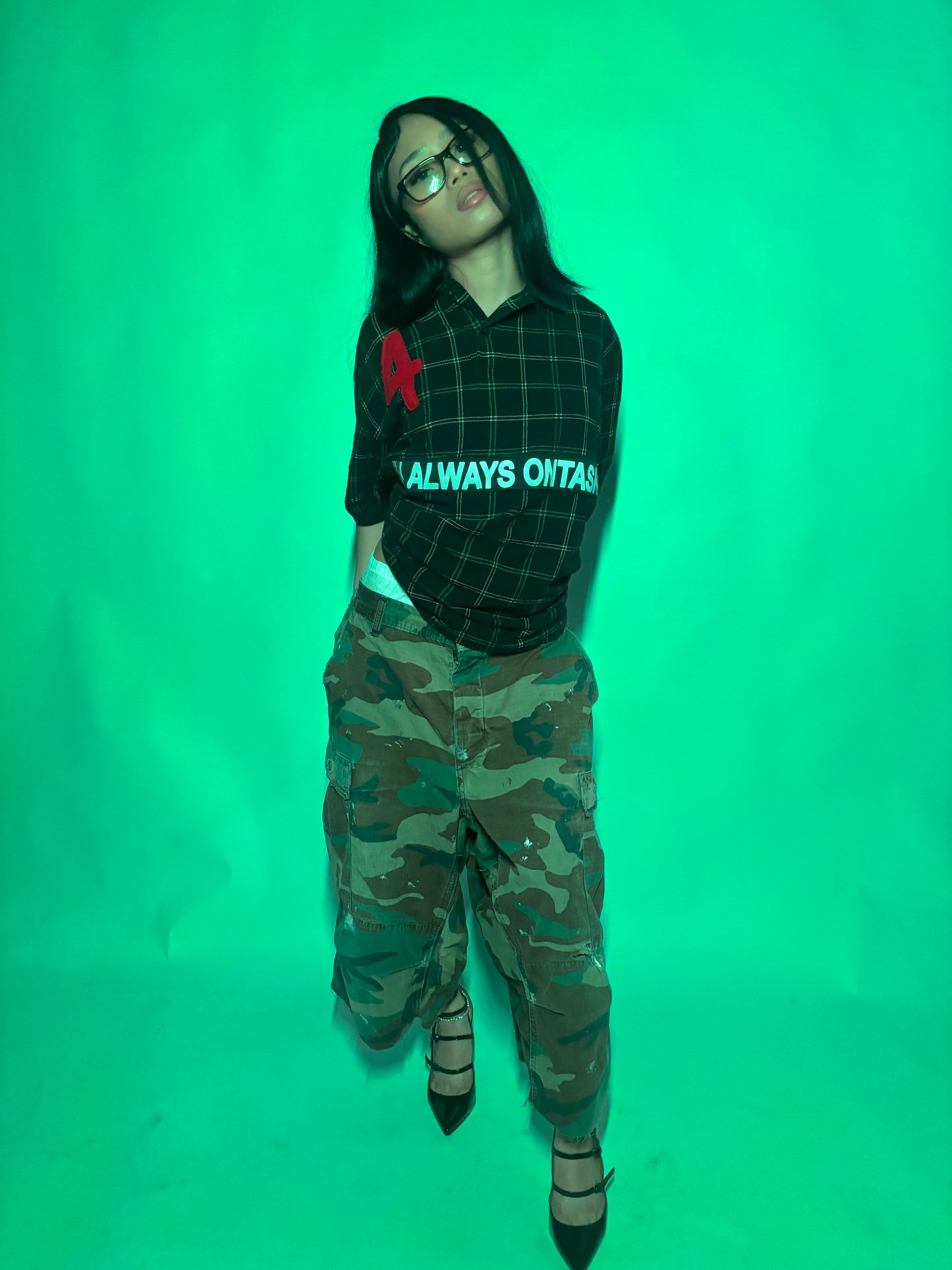 PLAID POLO